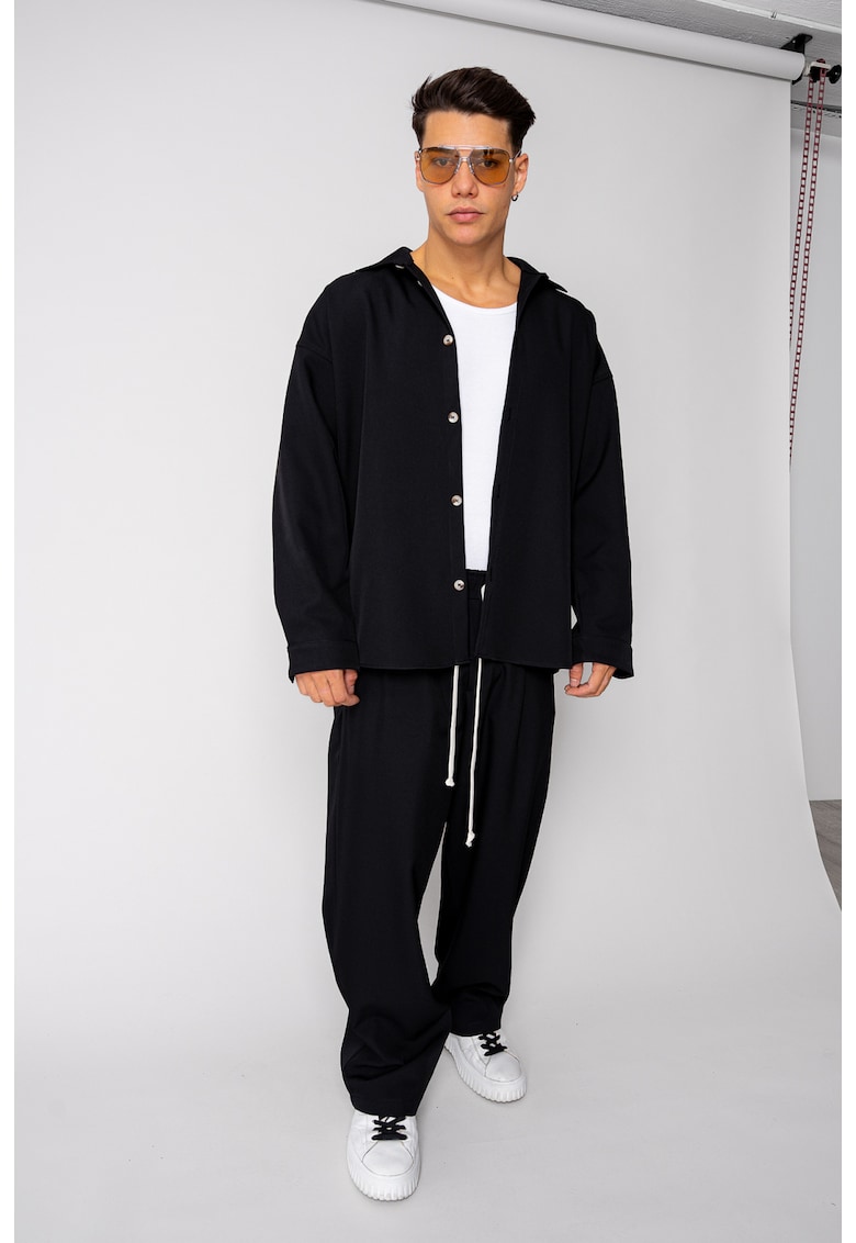 Set Oversized Camasa si pantalon lung Black 18754
