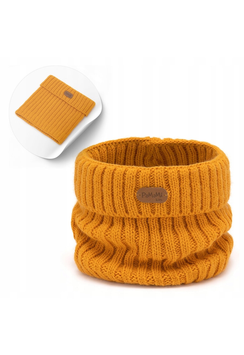 Esarfa tubulara copii - galben - 20x18cm - pentru 3-7 ani