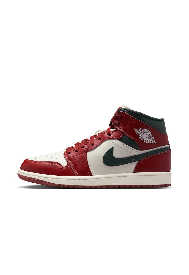 Pantofi sport Air Jordan 1 Mid - alb - piele naturala - marime