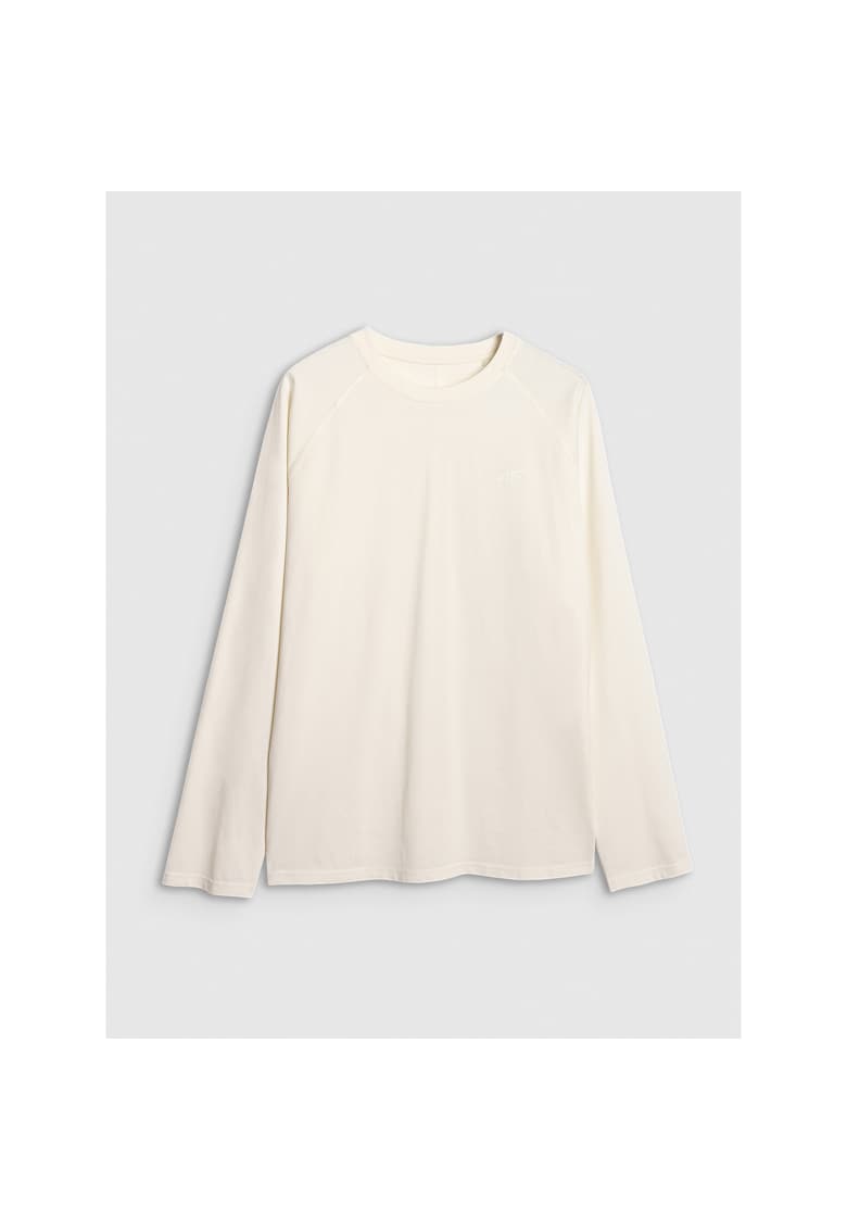 Tricou Barbati Oversize 100% Bumbac Maneca Lunga - Alb Ecru - Sezon AW25 - SPORTSTYLE - XXL