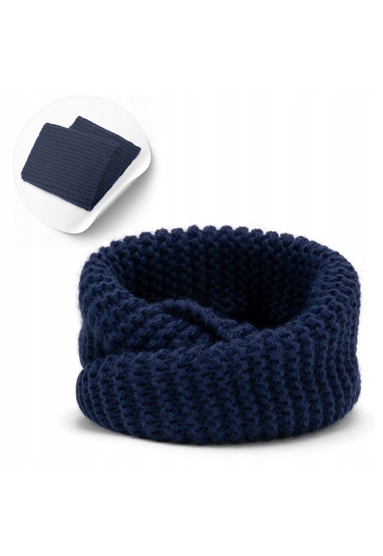 Esarfa pentru copii - 17251-019 - universala - 44 cm lungime - 17 cm latime - calduroasa - confortabila - rezistenta la inghet - nu zgarie - lavabila - durabila - acrilic 85% - poliamida 15% - albastru marin - perfecta pentru plimbarile de iarna - pentr