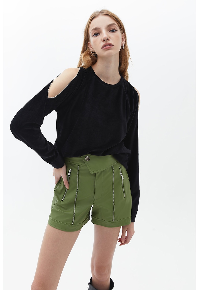 Bluza de trening cu umeri decupati Bluza de trening cu umeri decupati