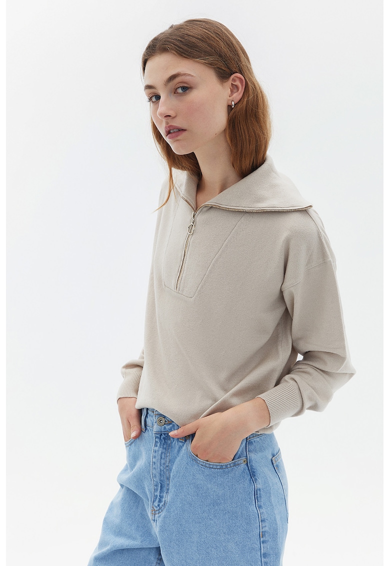 Bluza de trening lejera cu fermoar