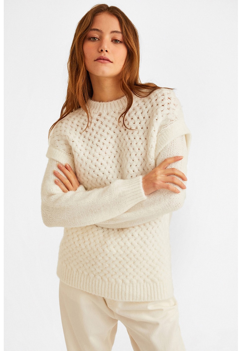 Pulover 2-In-1 cu perforatii