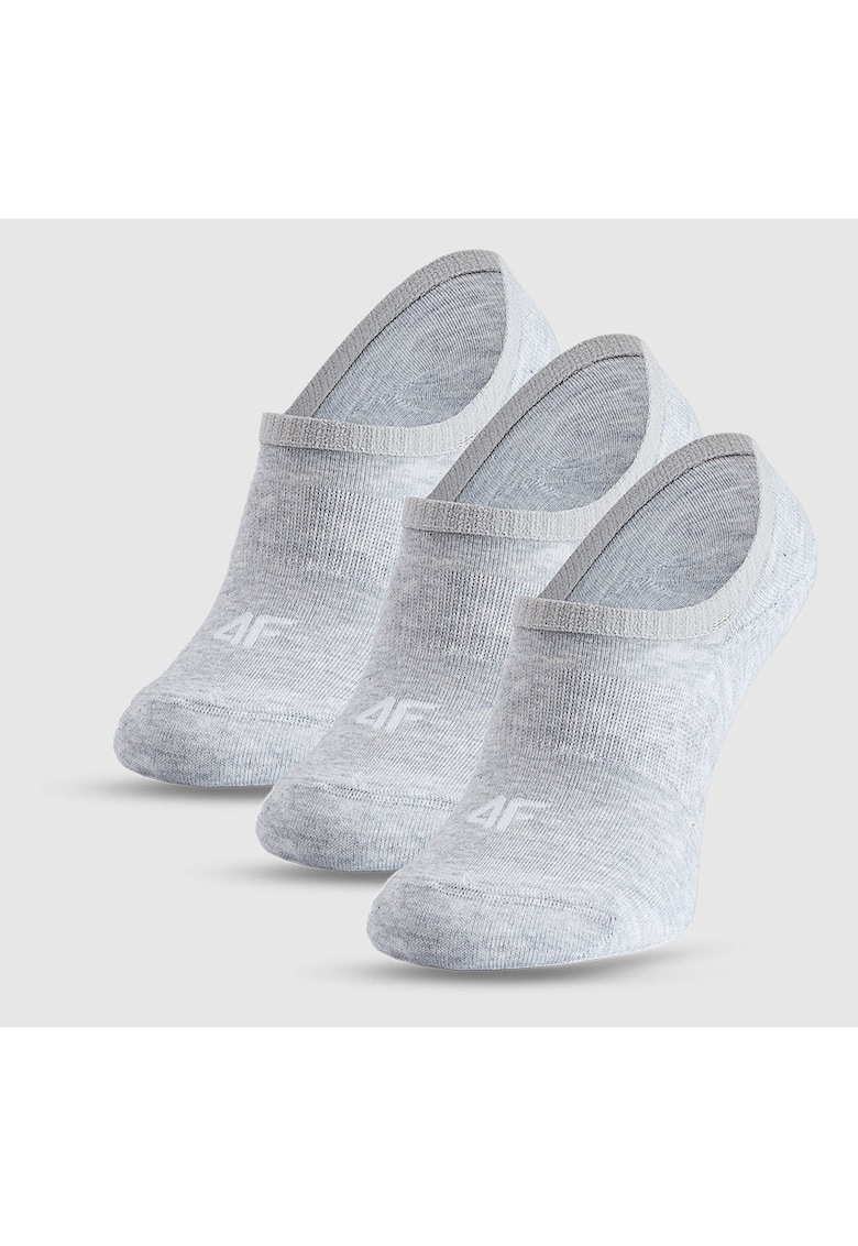 Sosete Talpici Barbati Sportstyle - 3 Perechi - No-Show - Gri Deschis - Marimi 39 - Confort si Durabilitate - 66% Bumbac