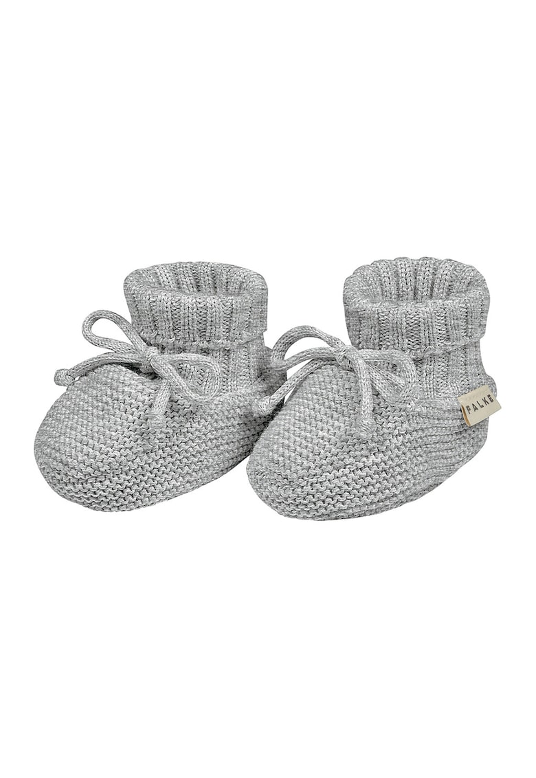 Falke Sosete tricotate din bumbac organic Perfect Fit Knitted Bootsock - Gri melange