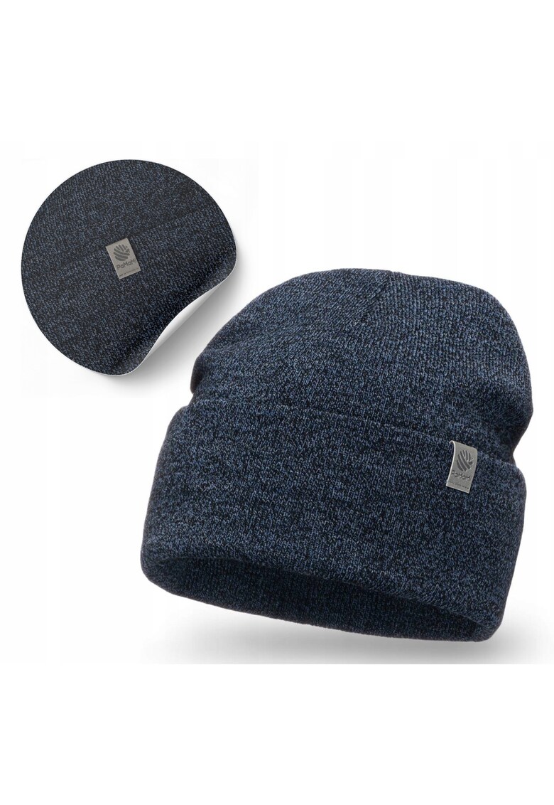 Caciula de iarna barbateasca - bleumarin - acrilic -