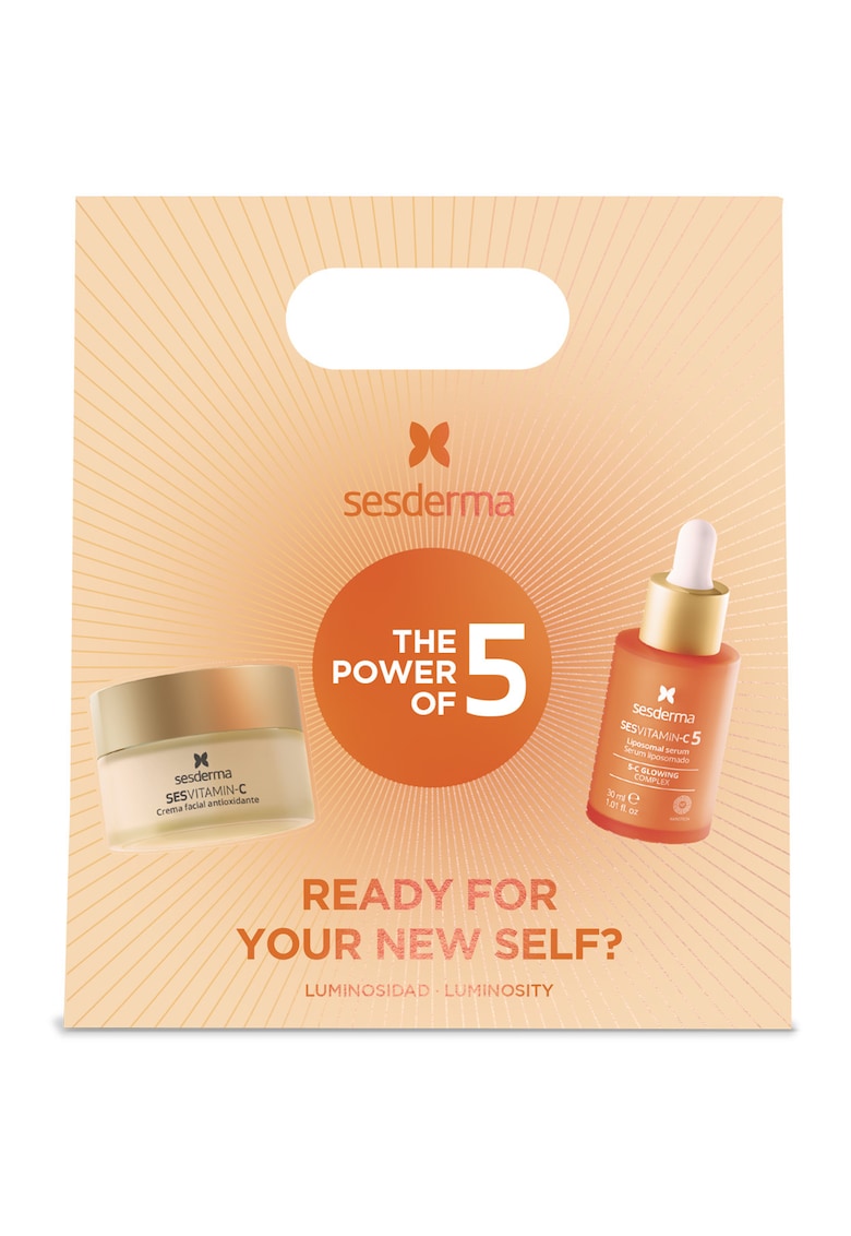 Pachet pentru Luminozitate: C-VIT Ser Lipozomal - 30 ml + Crema de fața cu efect Antioxidant - 50 ml