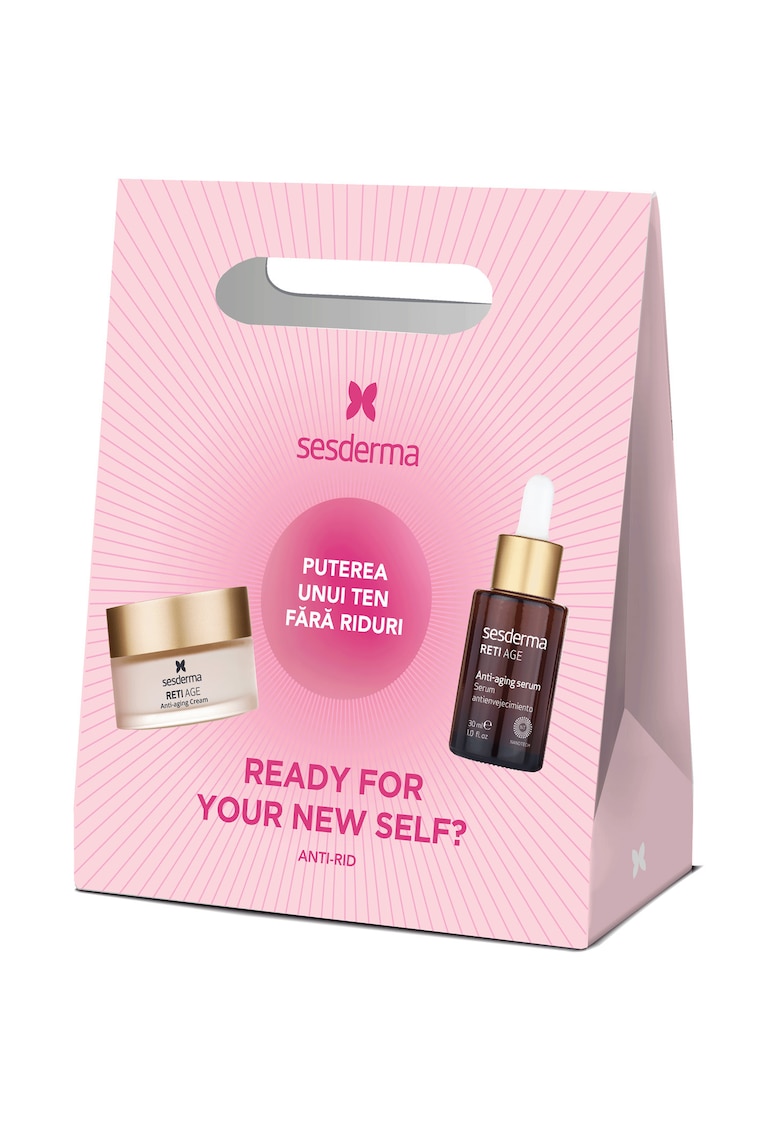 Pachet RETI AGE: Ser Lipozomal - 30 ml + Crema de fața cu efect Anti-Aging pentru ten matur - 50 ml