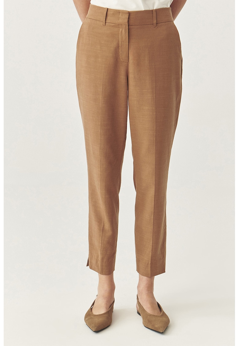 Pantaloni capri regular-fit - Maro inchis