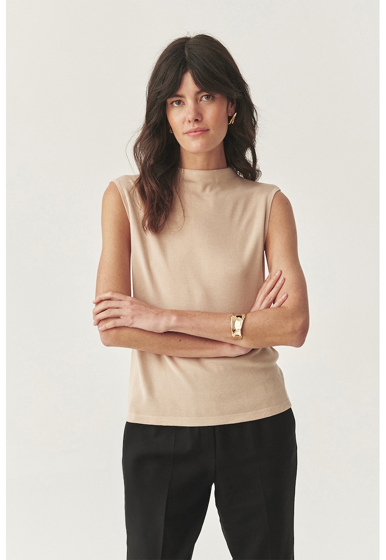 Bluza slim-fit cu model uni