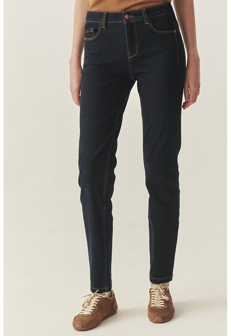 Blugi regular-fit cu model uni