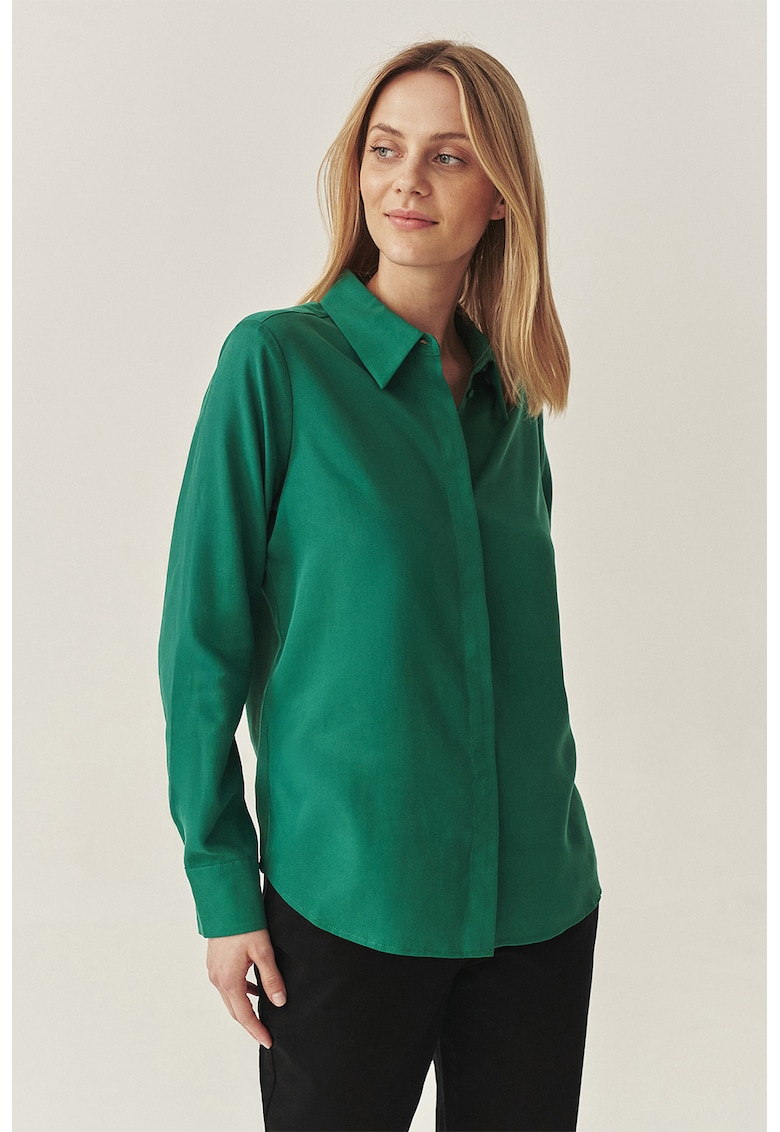 Camasa uni Nikali - Verde aquamarin