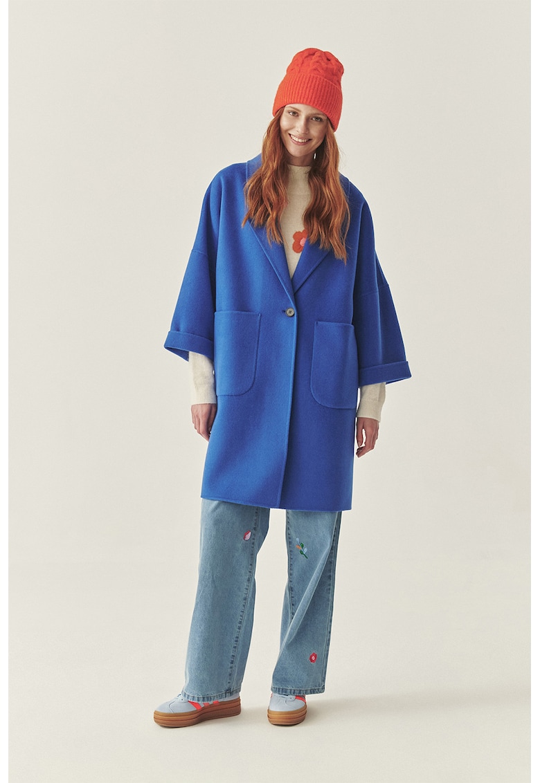 Palton supradimensionat din amestec de lana TATUUM x Adeline Wang