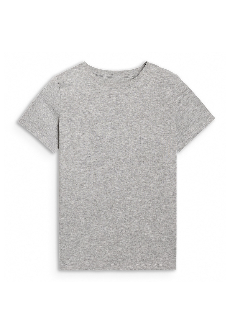 Tricou baieti Junior - Sportstyle - bumbac 100% - gri - marime 146 - potrivit pentru activitati zilnice si sport - croiala regular - decolteu rotund usor striat - material 160 gsm