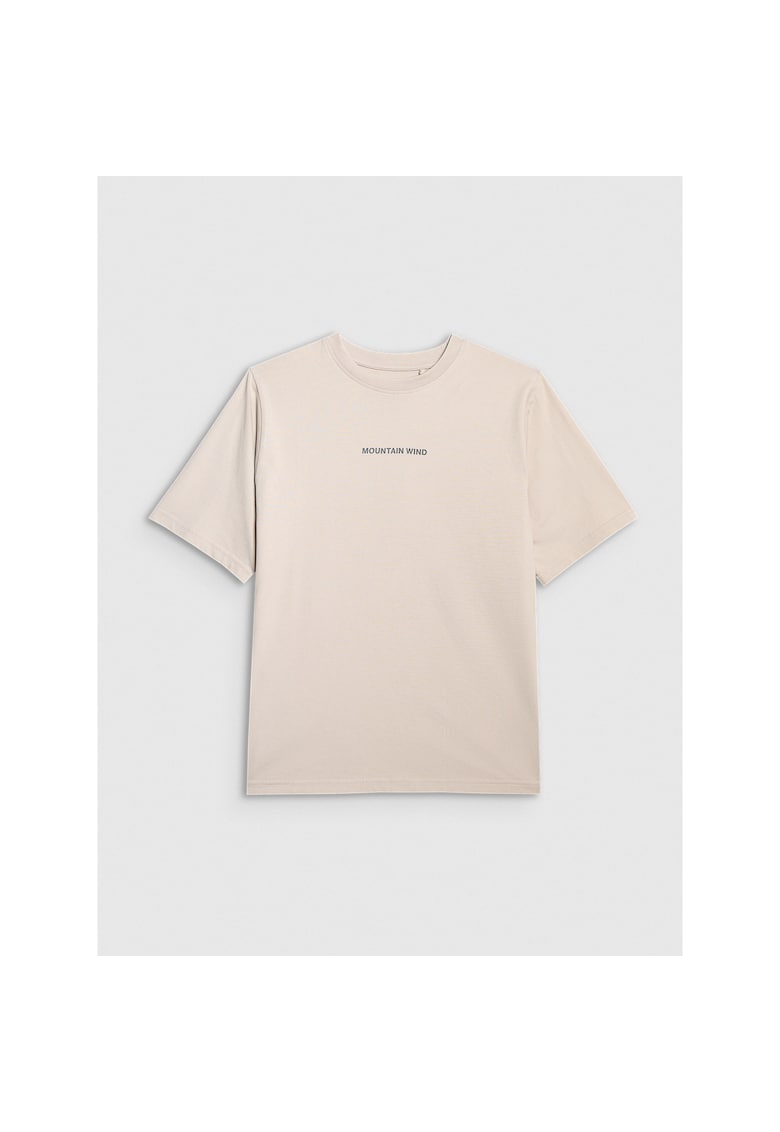 Tricou Oversize Baieti ""Mountain Wind"" Gri Deschis 100% Bumbac Sportstyle Junior - Marime 152