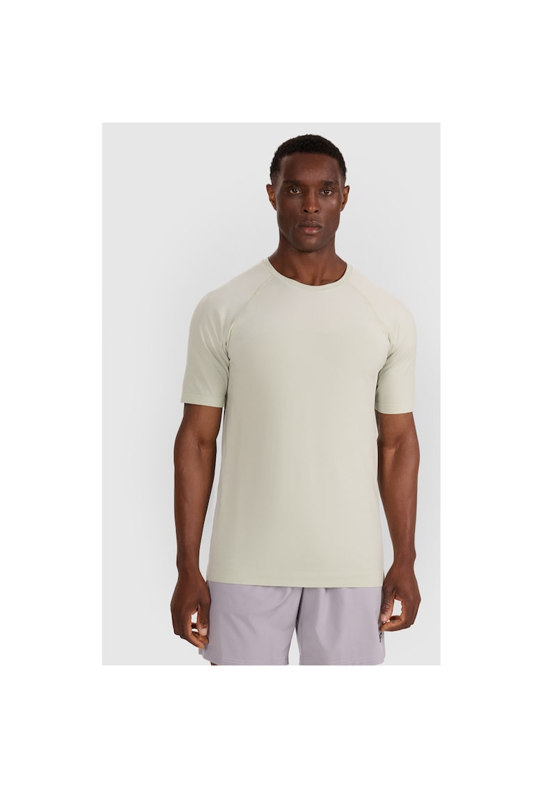 Tricou Antrenament Barbati Verde Menta Pastel - Uscare Rapida - Fara Cusaturi - Tehnologie 4FDry - Marime S/M