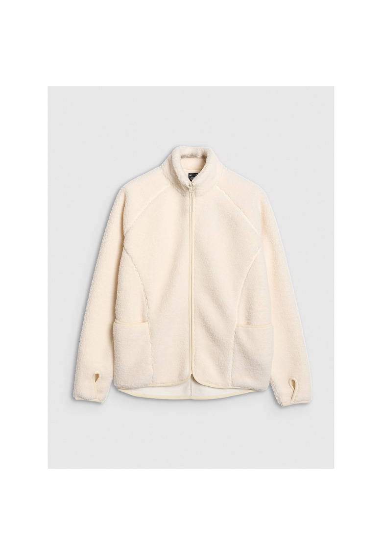 Bluza Polar Sherpa Warm pentru Femei - Albe Ecru – Confort Termic si Flexibilitate SPORTSTYLE - Marime