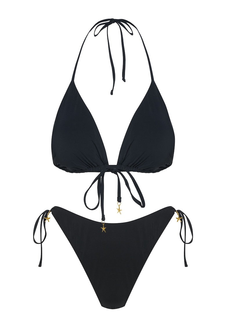 Complet de plaja Seashell Negru