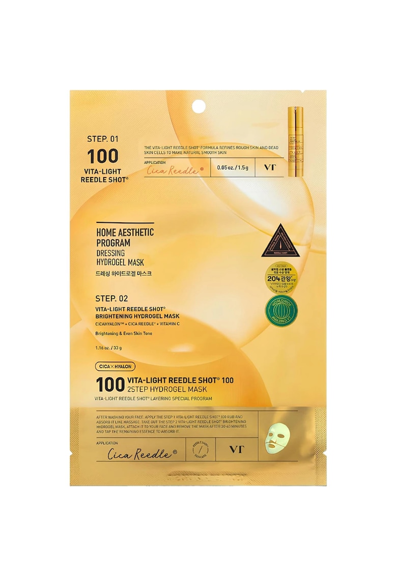 Vita-Light Reedle Shot 100 2 step Hydrogel mask Masca de fata 33 gr