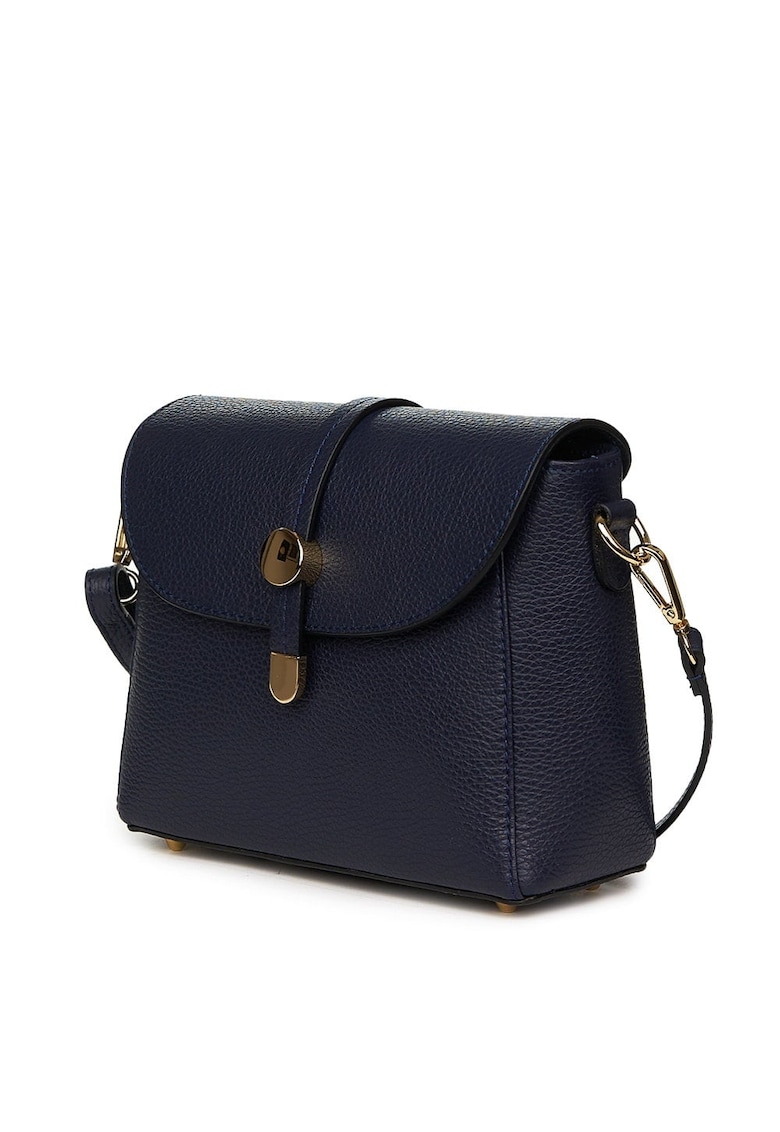 din piele naturala Laguna - Bleumarin - 18 x 22 x 8 CM