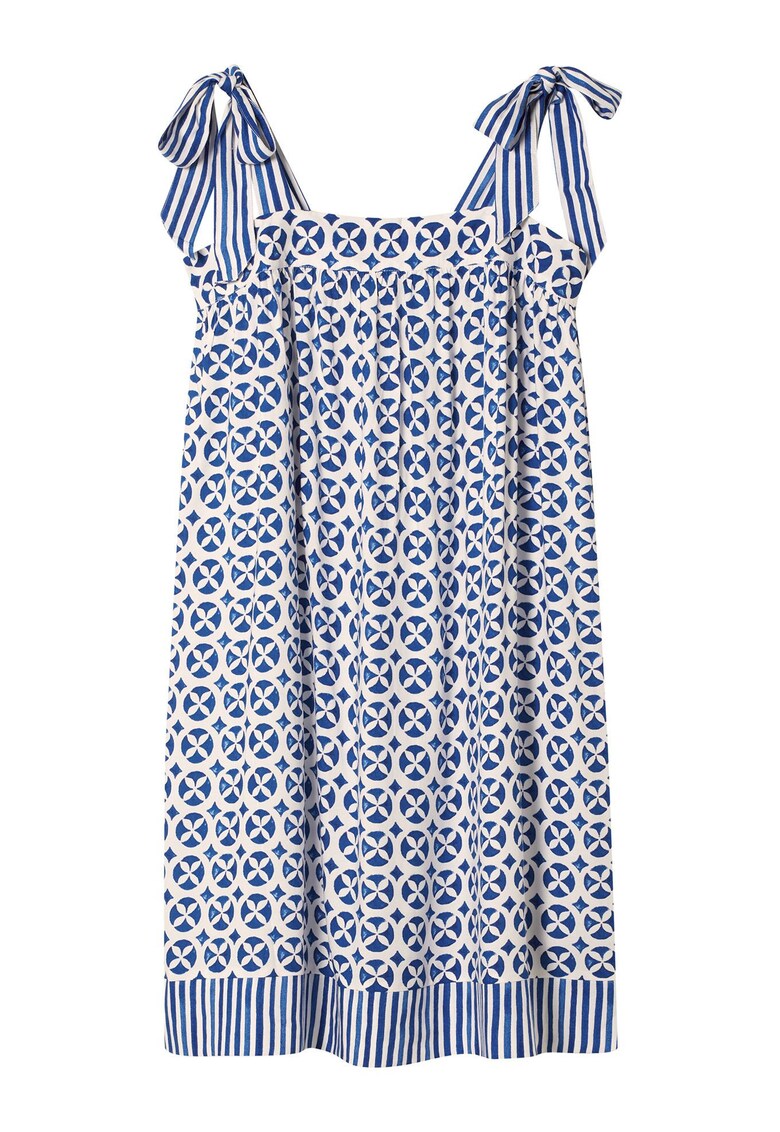 Camasa de noapte dama Alb-bleumarin Rekha Diverse