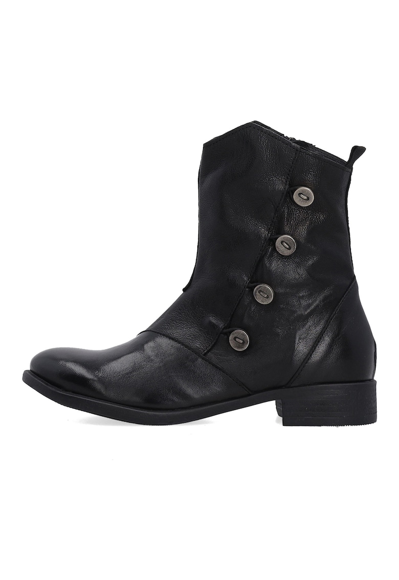 Botine negre de dama cu nasturi