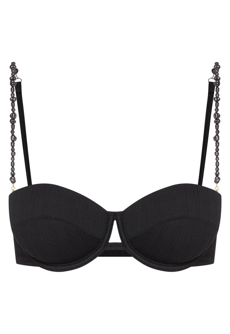 Sutien de baie tip push-up Negru Pearl