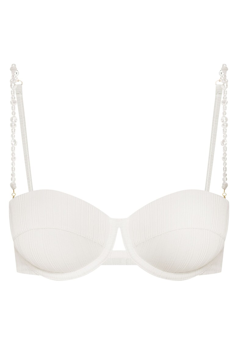 Sutien de baie tip push-up Alb Pearl