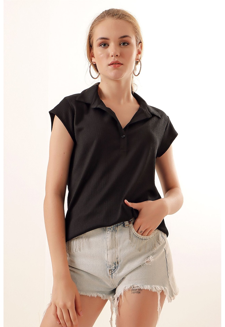 Tricou dama - HiCCUP - jerseu - negru -