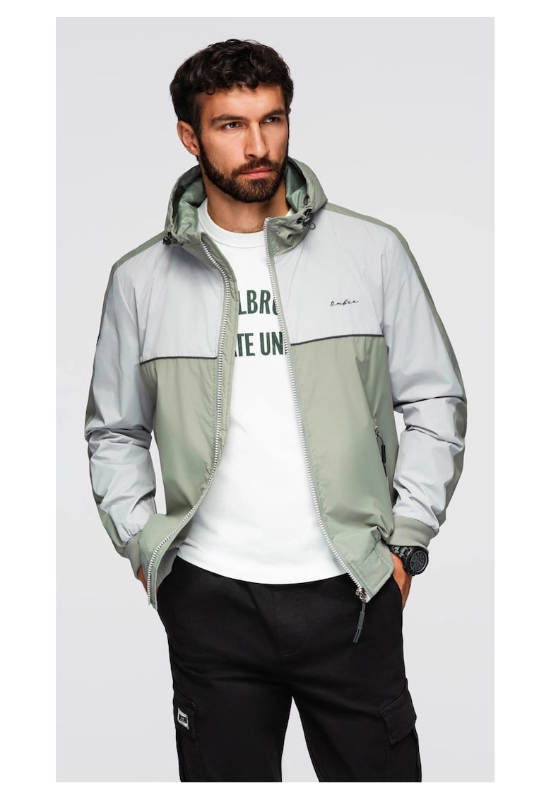 Jacheta impermeabila windbreaker cu gluga OM-JANP-0228