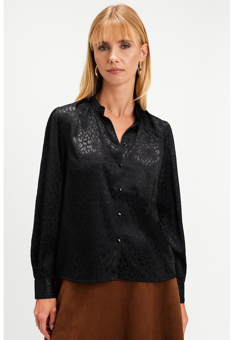 Bluza cu maneci bufante - Negru