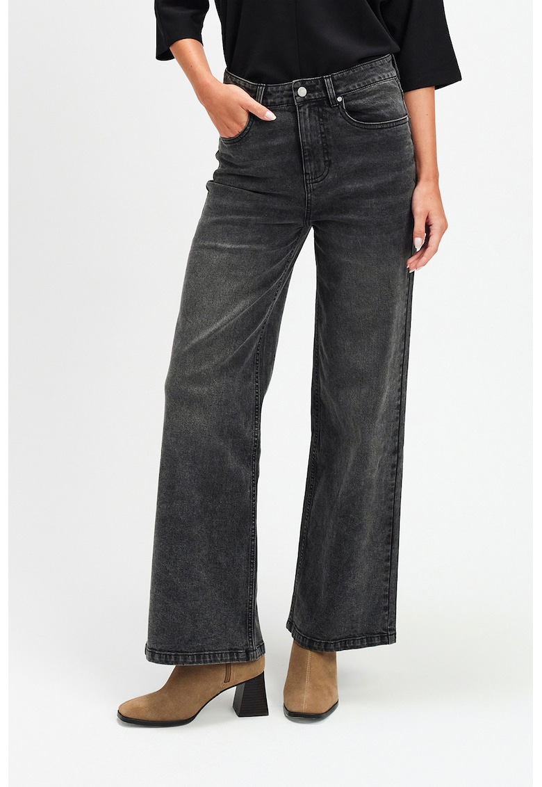Blugi cu croiala ampla - Gri antracit