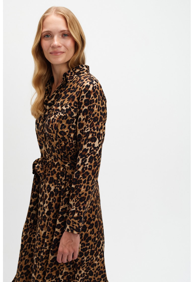 Rochie-camasa midi cu cordon