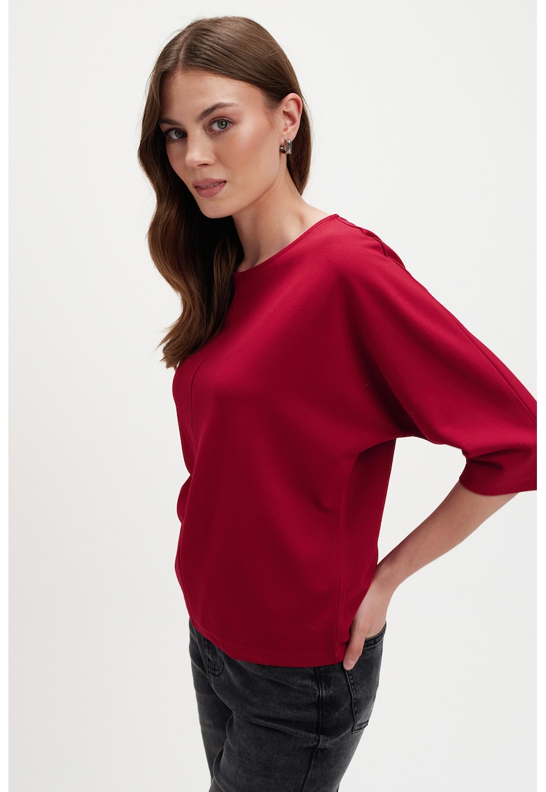 Bluza cu maneci liliac - Rosu