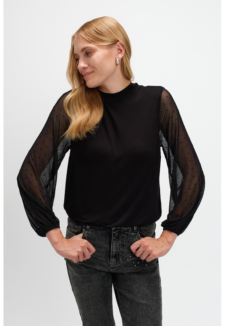 Bluza cu maneci semitransparente