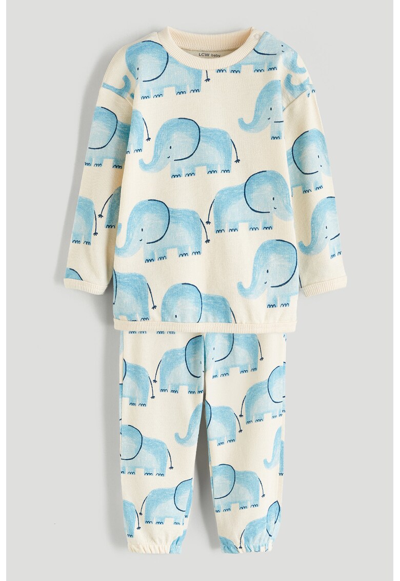 Set de pulover cu model si pantaloni - 2 piese