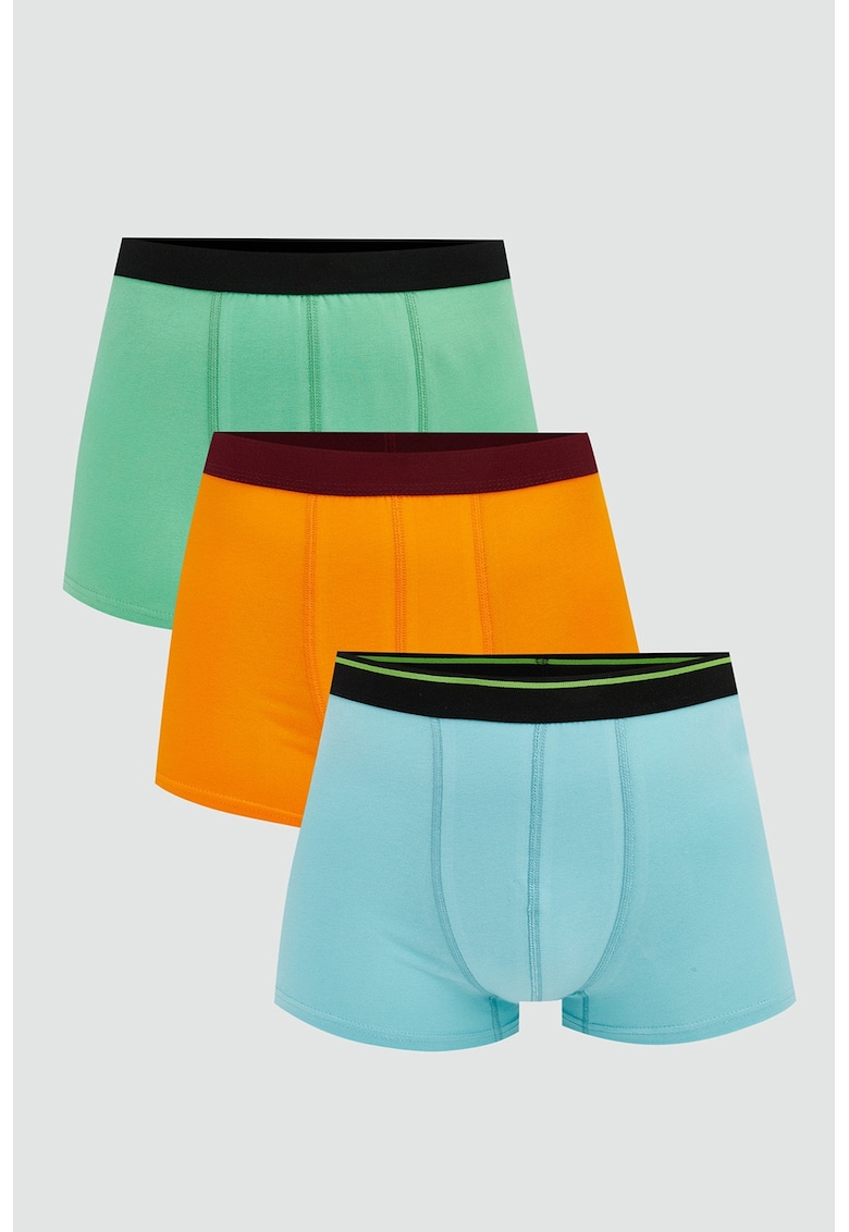 Set de boxeri cu model uni - 3 perechi