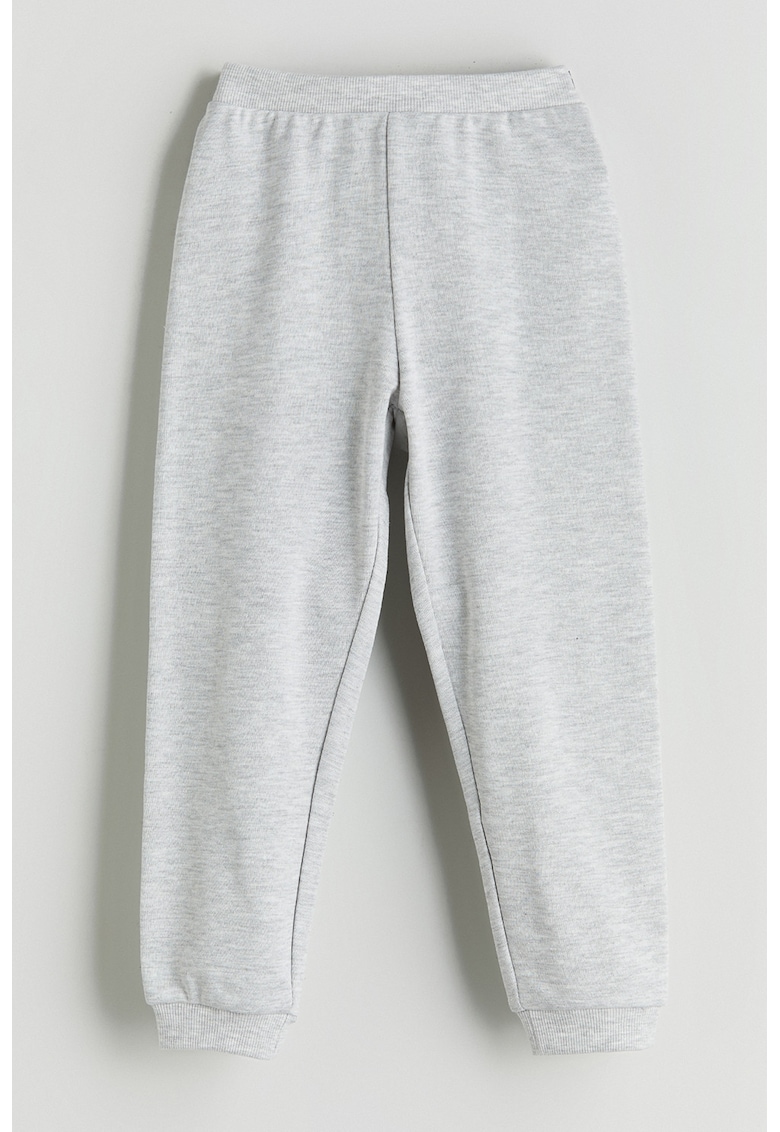 Pantaloni de trening cu talie elastica - Gri deschis melange