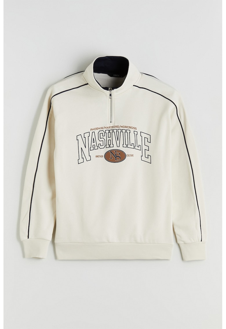 Bluza de trening cu fenta cu fermoar