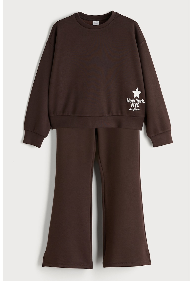 Set de bluza de trening si pantaloni evazati