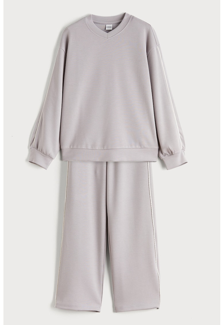 Set de bluza de trening si pantaloni cu croiala ampla - 2 piese