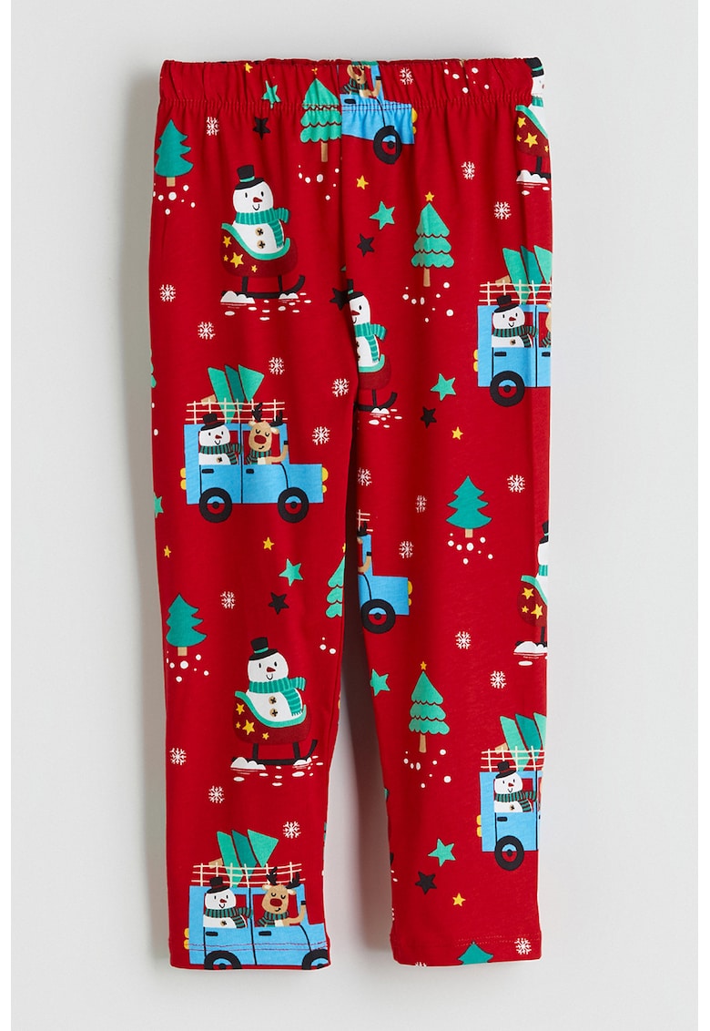 Pantaloni de pijama din bumbac cu model de Craciun