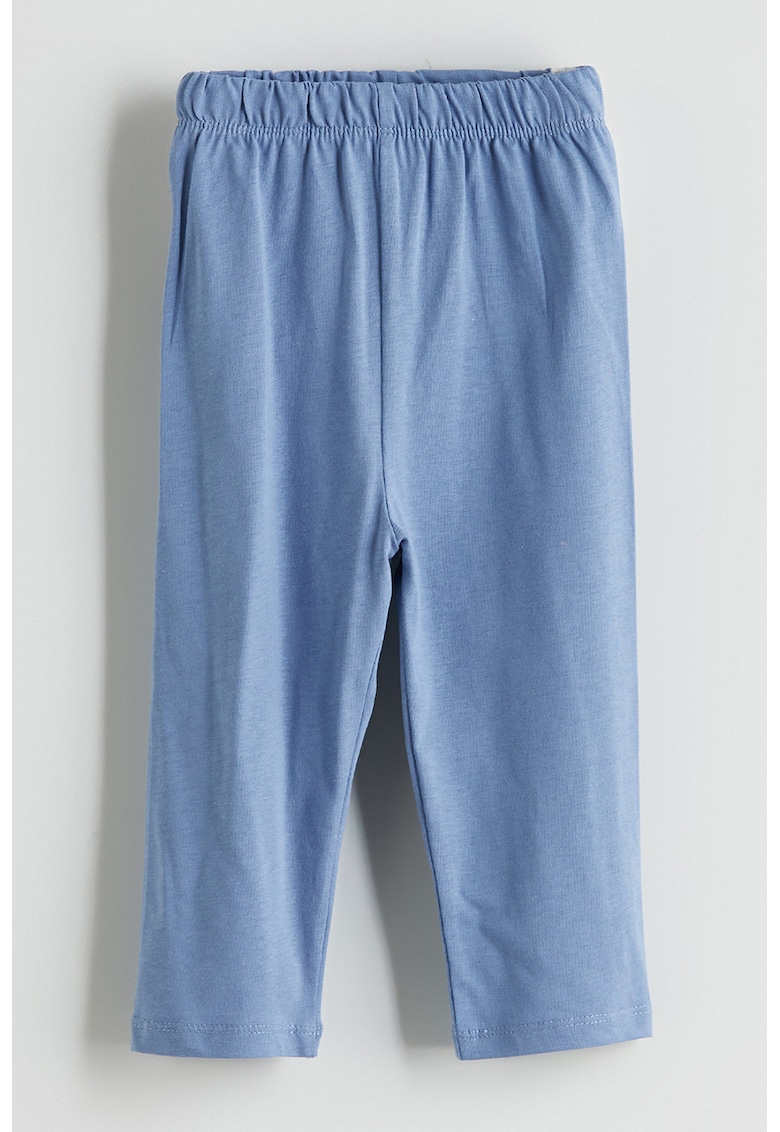 Pantaloni de pijama din bumbac cu model uni