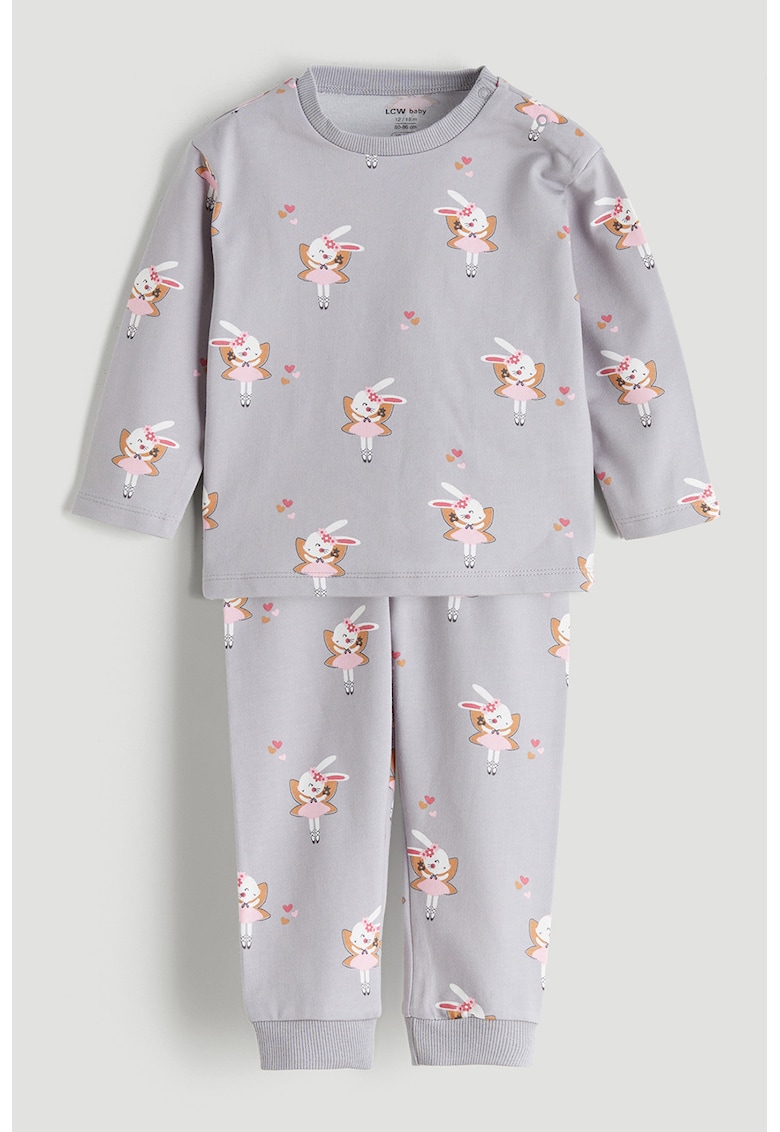 Set de bluza si pantaloni din amestec de bumbac