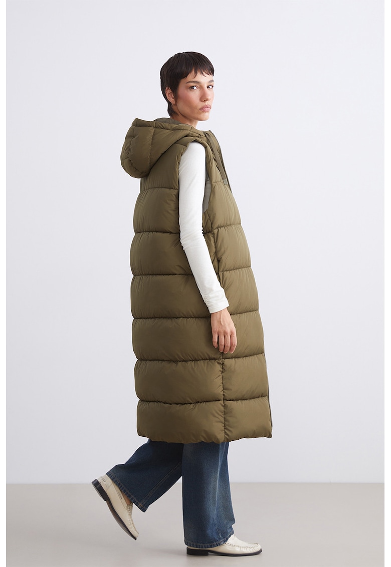 Vesta lunga si matlasata cu gluga