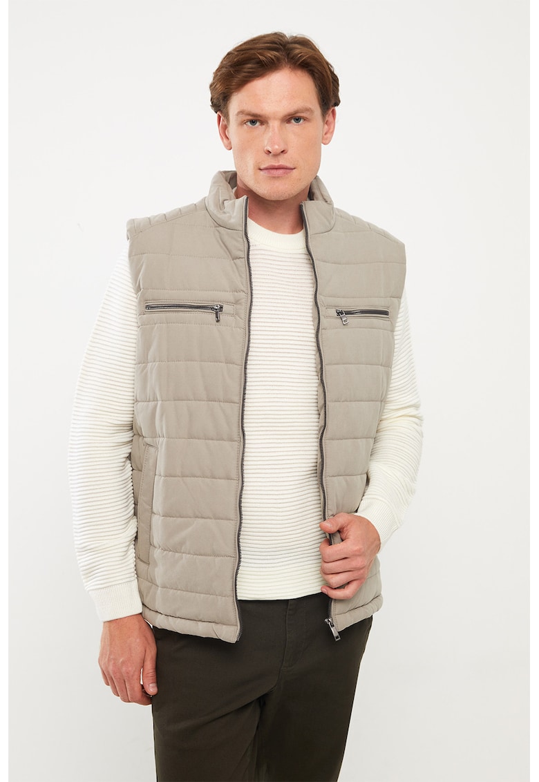 Vesta cu vatelina si buzunare cu fermoar