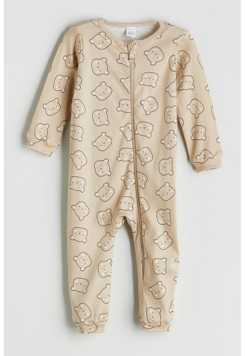 Salopeta cu imprimeu grafic si fermoar