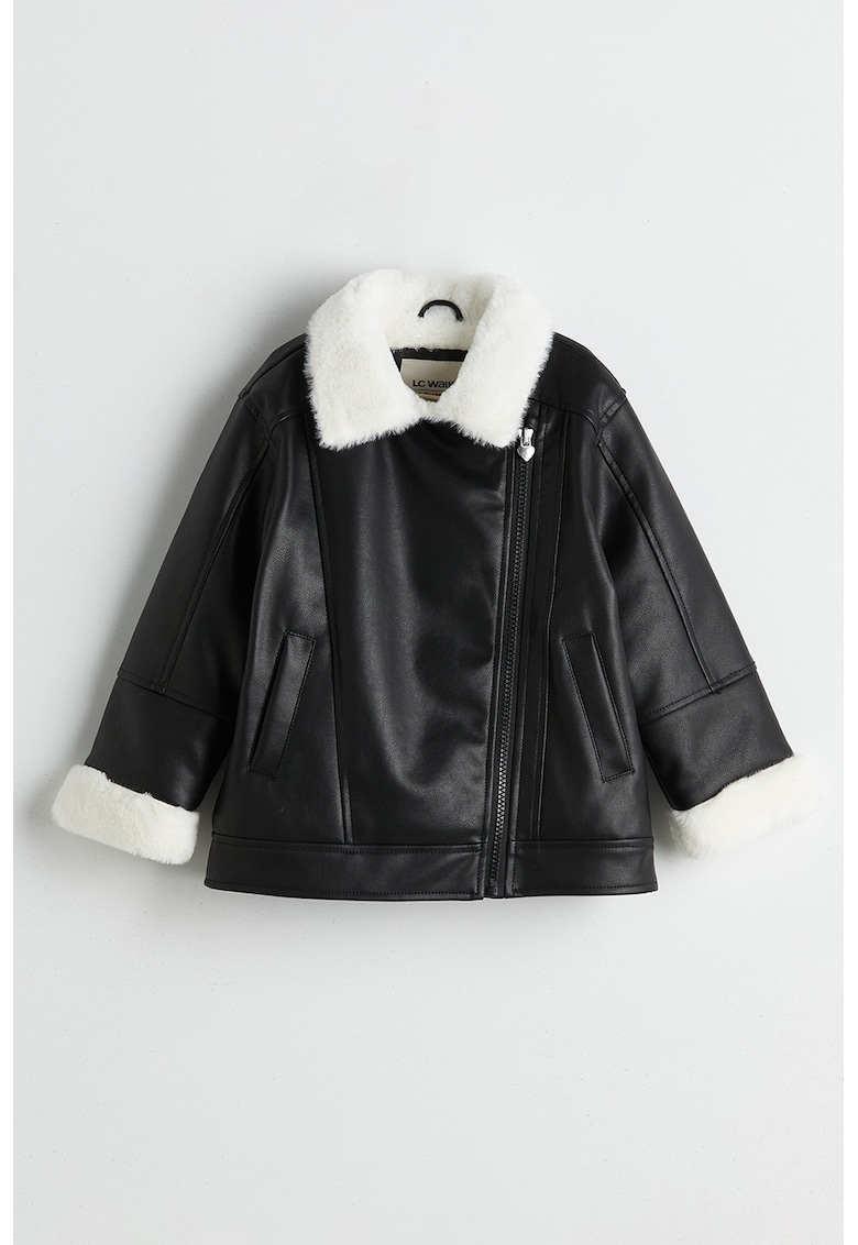 Jacheta biker de piele ecologica