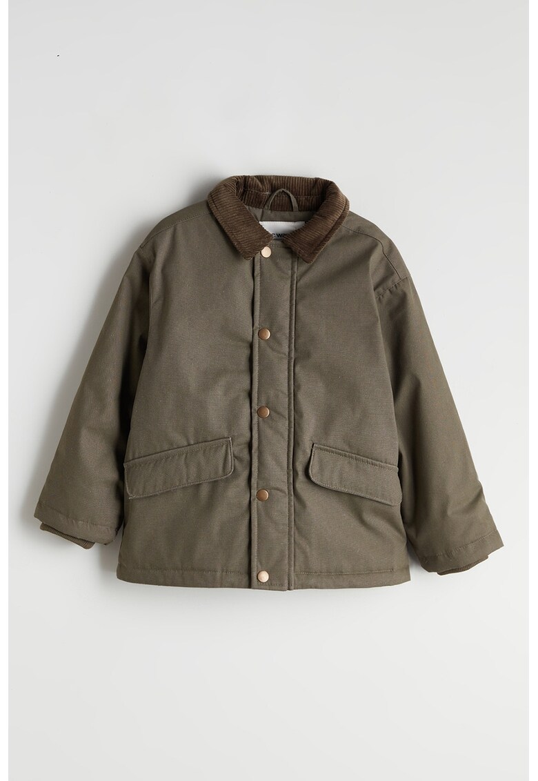 Geaca cu guler de reiat - Kaki